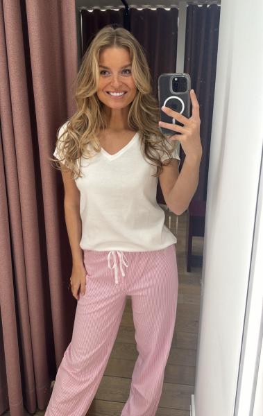 Lauren by Ralph Lauren Pink Stripe Pyjama Dames