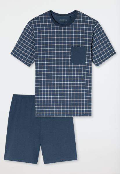 Schiesser Ruiten Pyjama heren