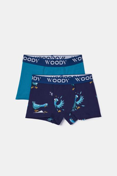 Woody Colour Jongensboxershort Duopack