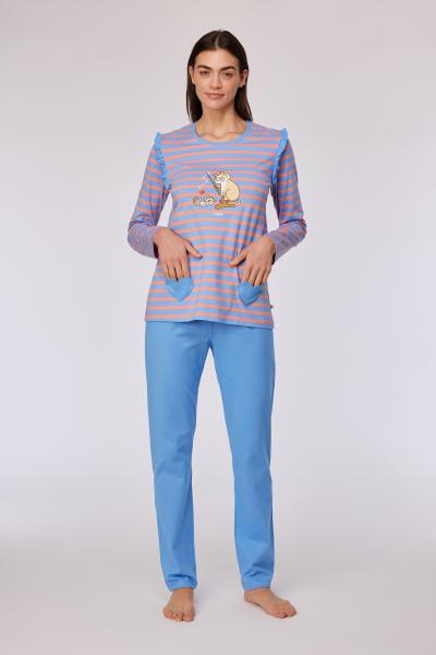 Woody Kat Pyjama dames