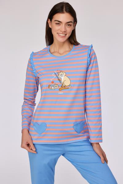 Woody Kat Pyjama dames