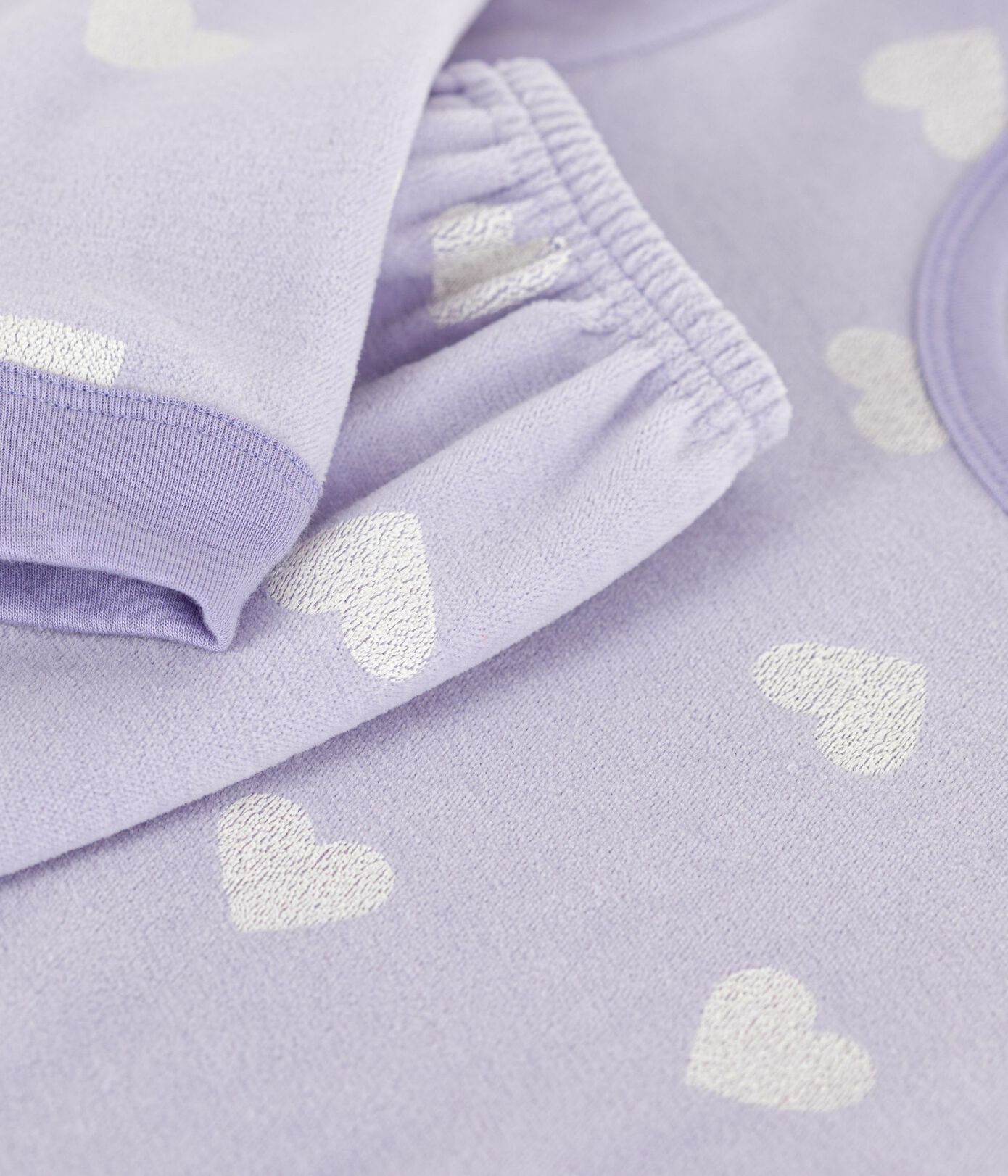 Petit Bateau Hartjes Pyjama meisjes velours