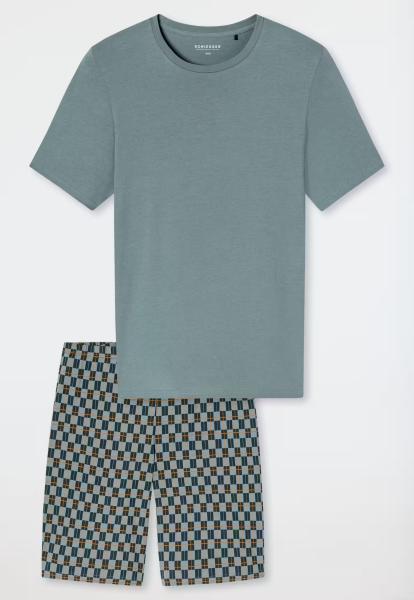 Schiesser Jeans Pyjama heren kort