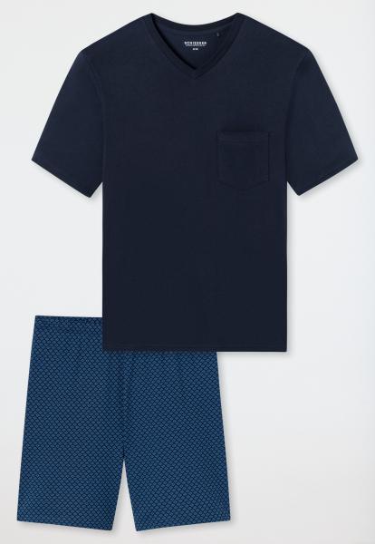 Schiesser Jeans Pyjama heren kort