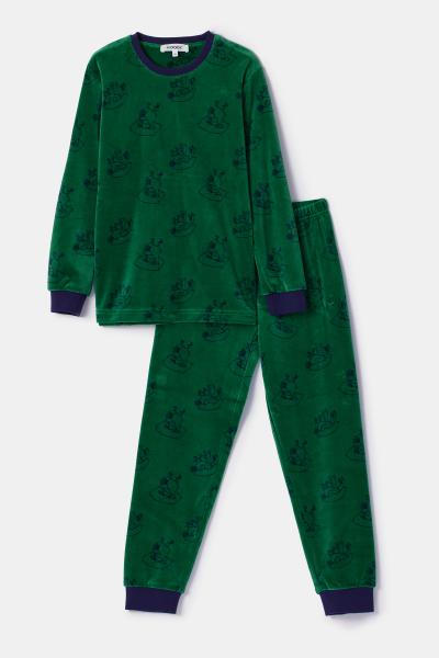 Woody Duif Pyjama jongens Velours