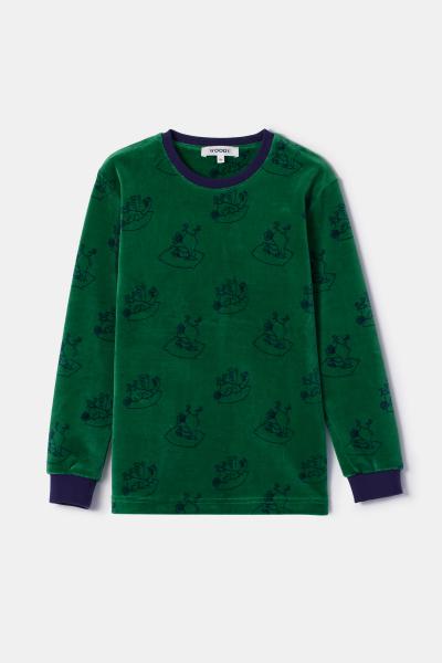 Woody Duif Pyjama jongens Velours