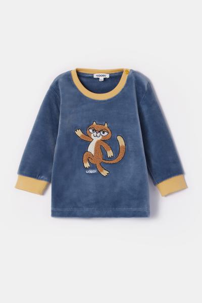 Woody Kat Babypakje jongens Velours