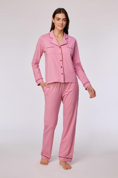 Woody Hartjes Pyjama dames doorknoop