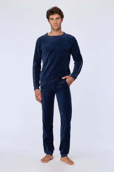 Lordsxlilies Blue Pyjama Heren Velours