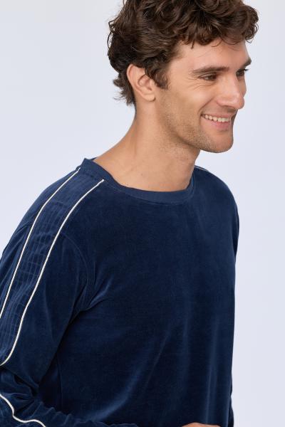 Lordsxlilies Blue Pyjama Heren Velours