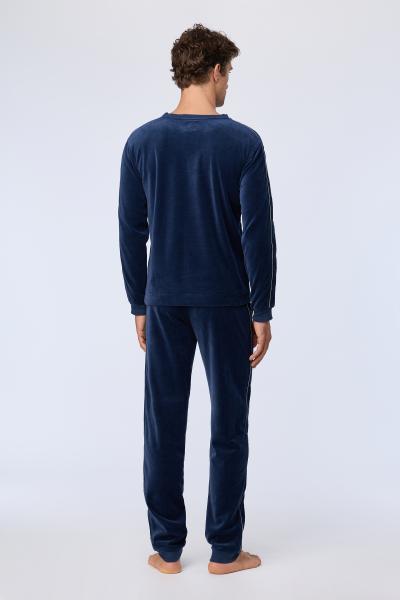 Lordsxlilies Blue Pyjama Heren Velours