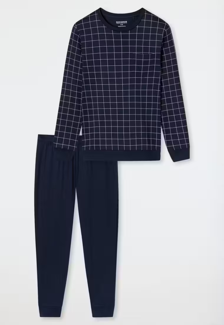 Schiesser Ruiten Pyjama heren