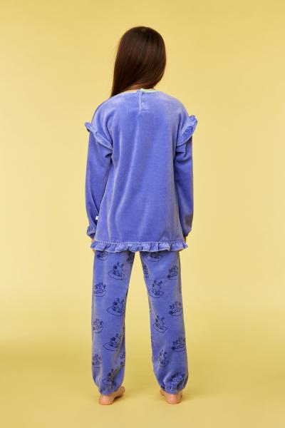 Woody Duif Pyjama meisjes velours
