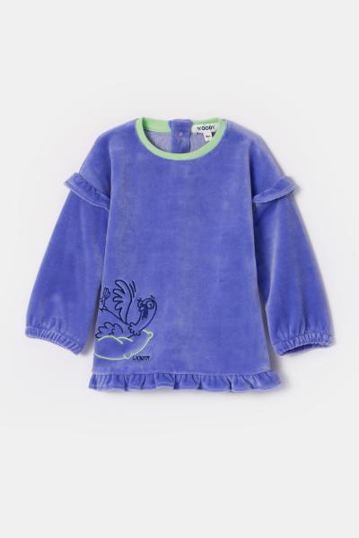 Woody Duif Pyjama Baby meisjes velours