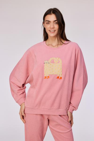 Woody Kat Pyjama dames velours