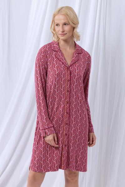 Lordsxlilies Print Slaapkleed dames doorknoop