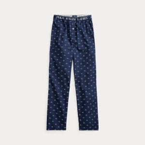 Ralph Lauren Woven Cotton Sleep Pant, Logo