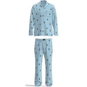 Ralph Lauren Pyjama Doorknoop, Striped, Bear