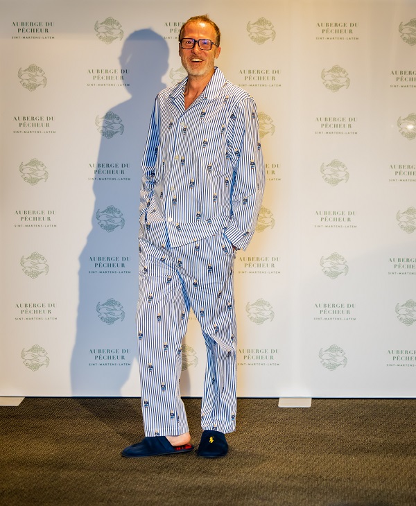 Ralph Lauren Pyjama Doorknoop, Striped, Bear