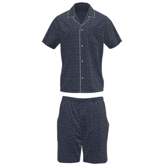 Ralph Lauren Herenpyjama doorknoop, short