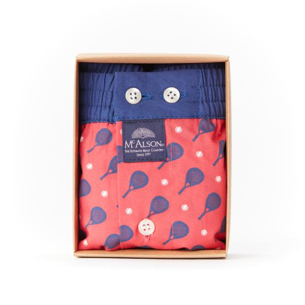 Mc Alson Boxer Heren tennisraketten, rood