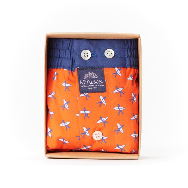 Mc Alson Boxer Heren surfers, oranje