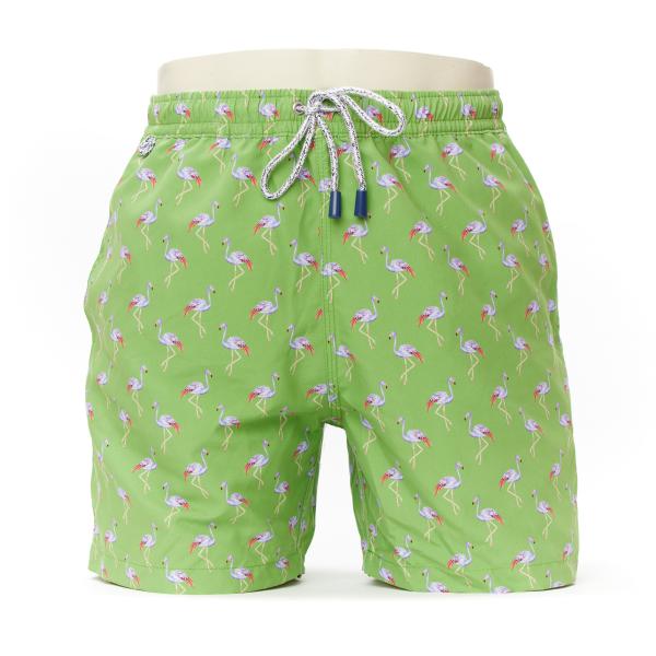 Mc Alson Zwemshort flamingo's groen