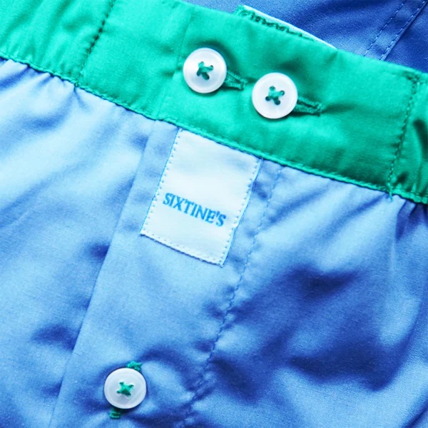 Sixtine's Boxer heren effen, boord groen