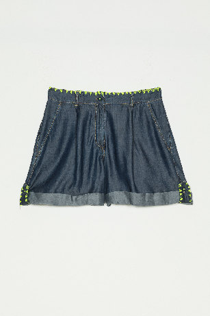 Twin-Set Jeansshortje met fluo