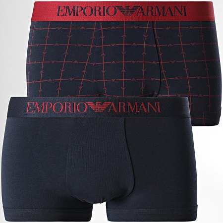 Armani Boxer 2-pack heren effen+ruit