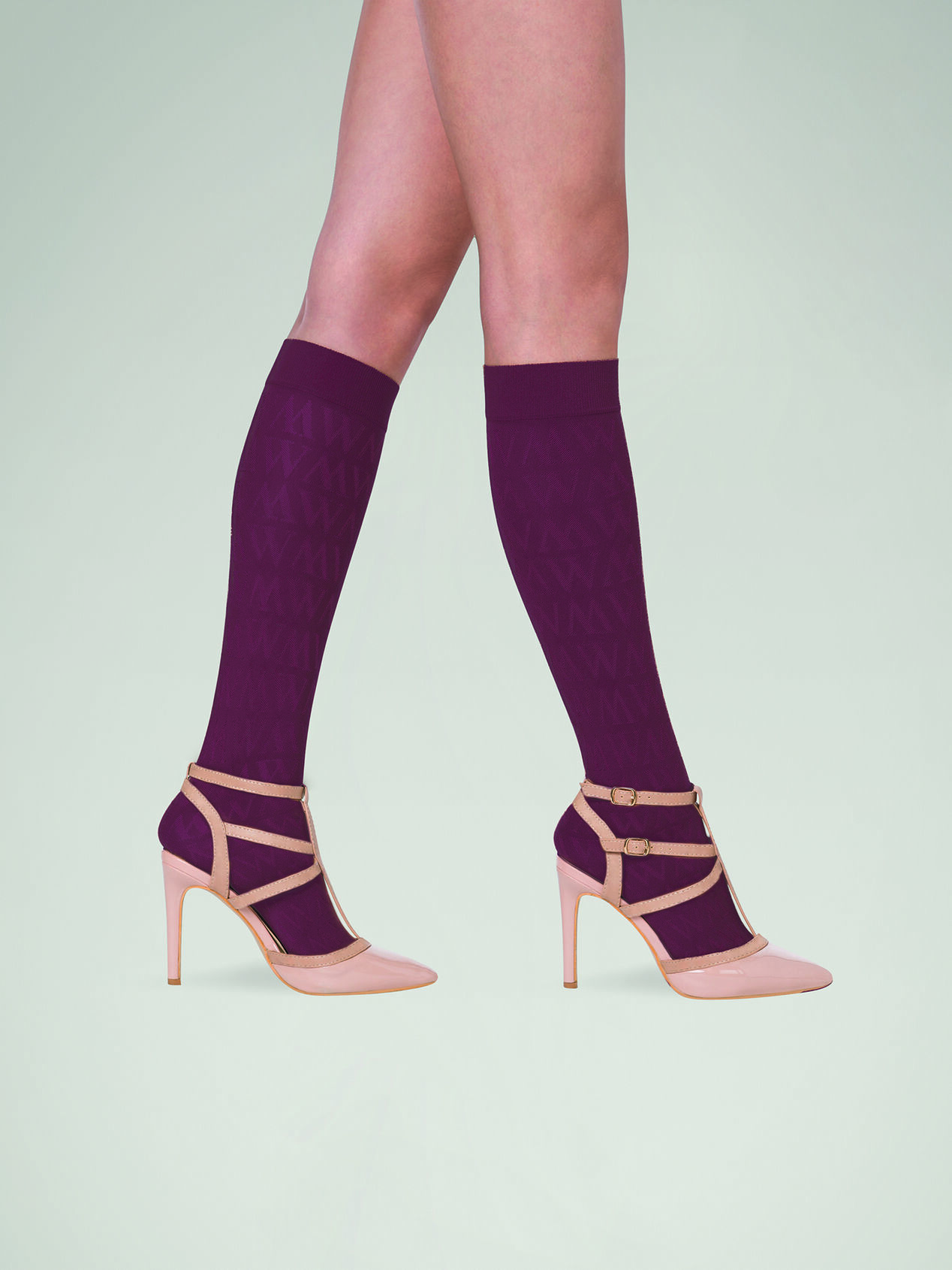 Wolford Monogram Jacquard knee-highs