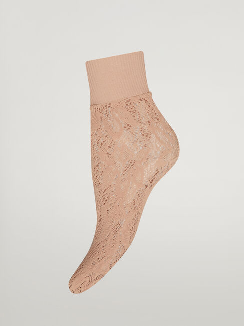 Wolford Monogram Flower net socks