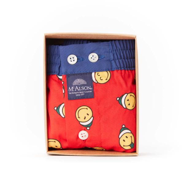 Mc Alson Boxer Heren Smiley Collection, rood