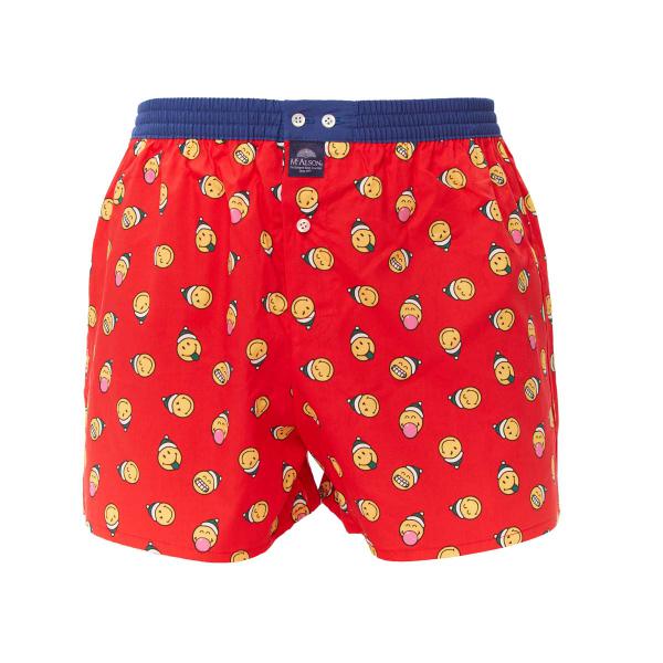 Mc Alson Boxer Heren Smiley Collection, rood