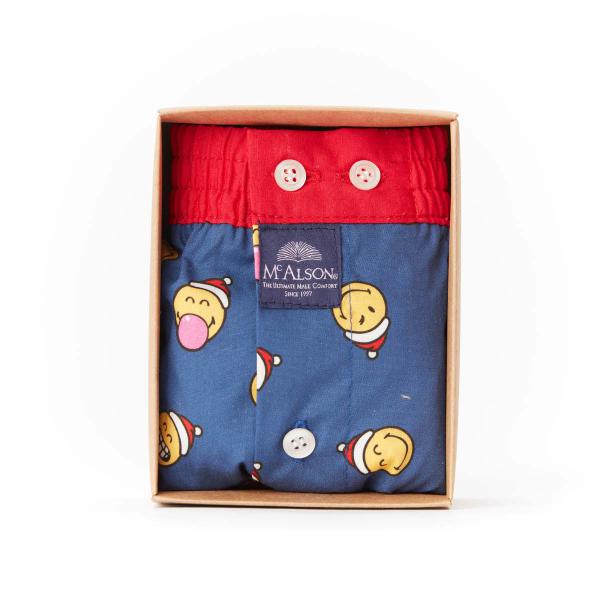 Mc Alson Boxer Heren Smiley Collection, blauw