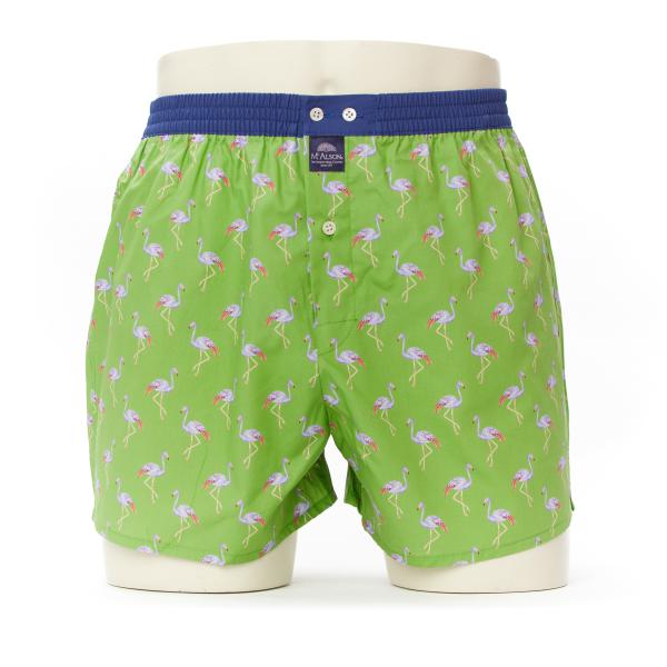 Mc Alson Boxer Kinderen flamingo's, groen