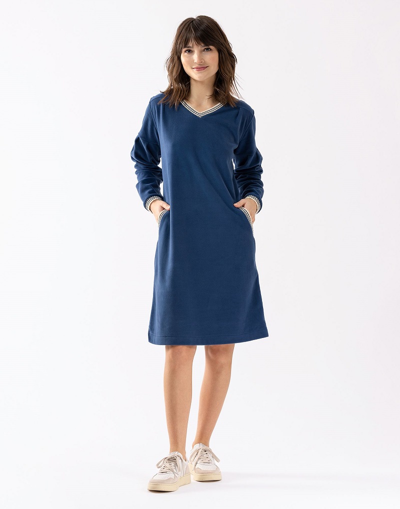 Le Chat Comfy kleed lange mouw, fleece