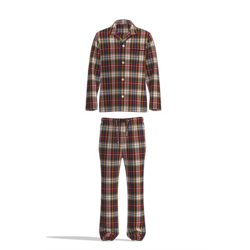 Ralph Lauren Herenpyjama tartan flanel multicolour