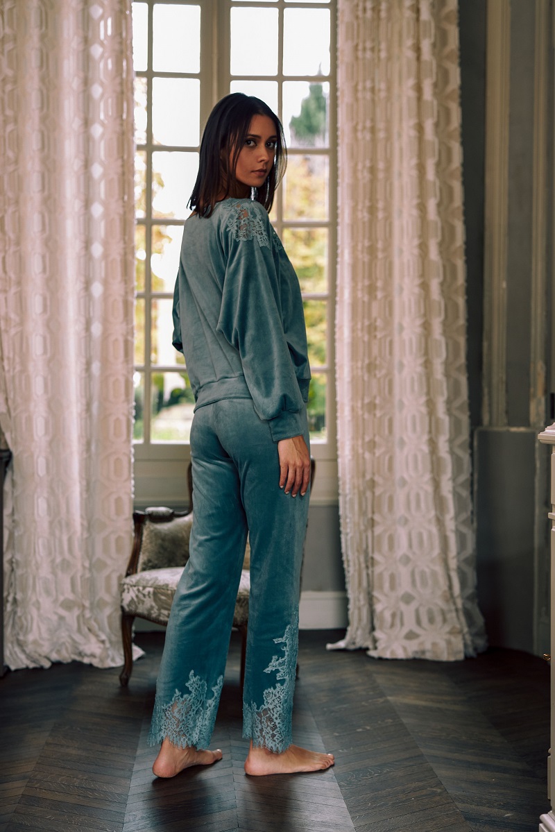 Marjolaine Ruby sweater kant + lange broek
