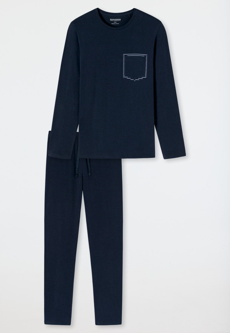 Schiesser Pyjama met ronde hals, effen