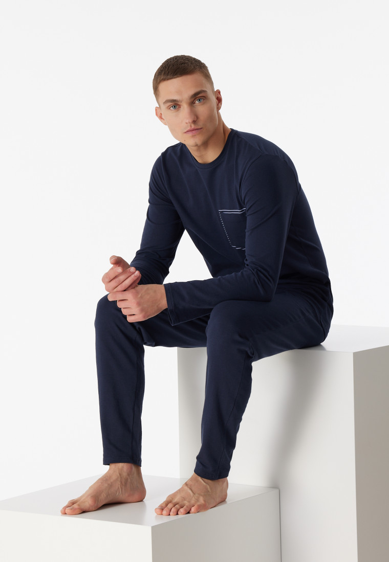 Schiesser Pyjama met ronde hals, effen