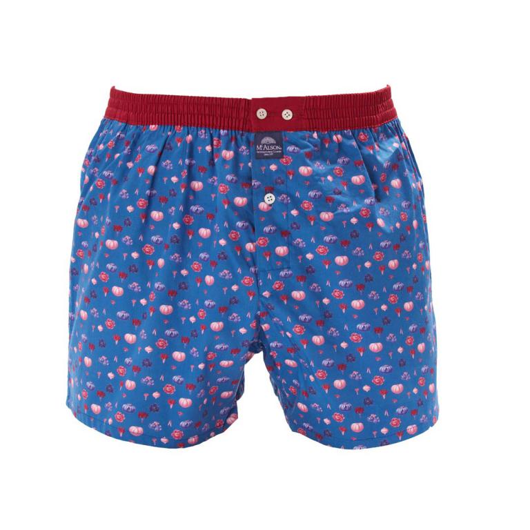 Mc Alson Boxer Heren Pompoenen, Boord rood