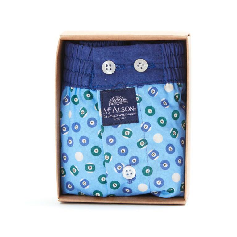 Mc Alson Boxer Heren biljart blauw