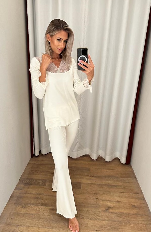 Twin-Set Pyjama kant hals, lange broek