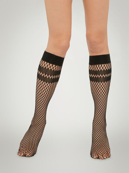 Wolford Net Lines knee-highs