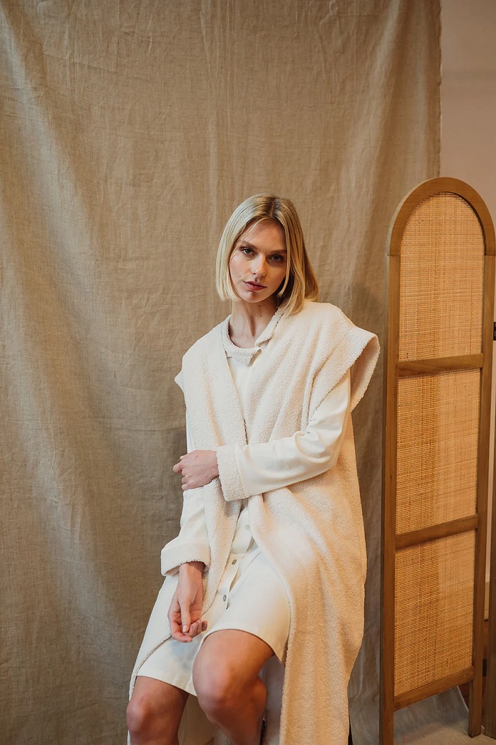 Alice et Maman Gigi lange vest zonder mouw, mouton