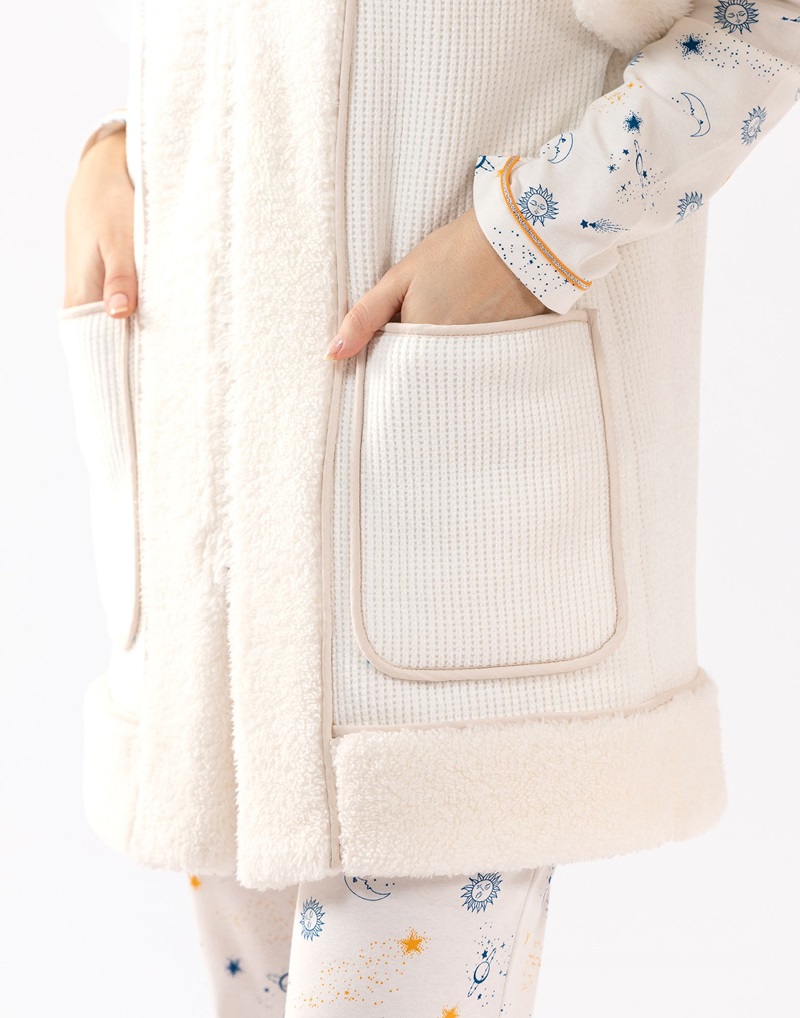 Le Chat Hygge vest voering in teddy