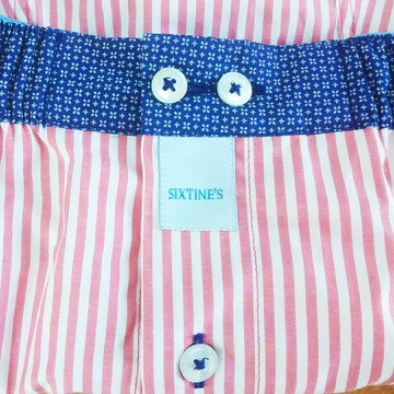 Sixtine's Boxer heren gestreept, boord blauw