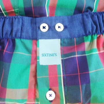 Sixtine's Boxer heren geruit, boord blauw