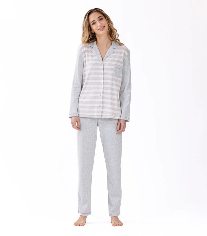 Le Chat Hygge doorknoop pyjama strepen